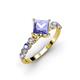 3 - Alicia 1.62 ctw Tanzanite and Lab Grown Diamond Engagement Ring 