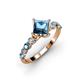3 - Alicia 1.90 ctw Blue Topaz and Lab Grown Diamond Engagement Ring 