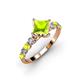 3 - Alicia 1.77 ctw Peridot and Lab Grown Diamond Engagement Ring 