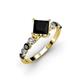 3 - Alicia 2.02 ctw Black Diamond and Lab Grown Diamond Engagement Ring 