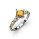 3 - Alicia 1.52 ctw Citrine and Lab Grown Diamond Engagement Ring 