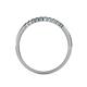 5 - Clara 2.00 mm Blue Diamond 10 Stone Wedding Band 