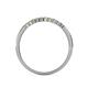 5 - Clara 2.00 mm Yellow and White Diamond 10 Stone Wedding Band 