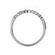 6 - Clara 2.40 mm Iolite and Diamond 10 Stone Wedding Band 
