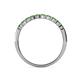 6 - Clara 2.70 mm Green Garnet 10 Stone Wedding Band 