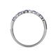 5 - Clara 2.70 mm Iolite and Diamond 10 Stone Wedding Band 