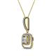 3 - Rosalyn Diamond Halo Pendant 