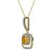 3 - Rosalyn Citrine and Diamond Halo Pendant 
