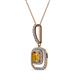 3 - Rosalyn Citrine and Diamond Halo Pendant 