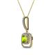 3 - Rosalyn Peridot and Diamond Halo Pendant 