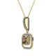 3 - Rosalyn Smoky Quartz and Diamond Halo Pendant 
