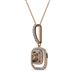 3 - Rosalyn Smoky Quartz and Diamond Halo Pendant 