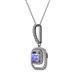 3 - Rosalyn Tanzanite and Diamond Halo Pendant 