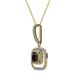 3 - Rosalyn Black and White Diamond Halo Pendant 
