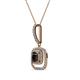3 - Rosalyn Black and White Diamond Halo Pendant 