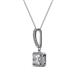 2 - Claire Diamond Square Shape Halo Pendant 