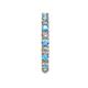 5 - Joyce 3.00 mm Blue Topaz and Lab Grown Diamond Eternity Band 