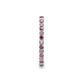 5 - Joyce 2.00 mm Rhodolite Garnet and Lab Grown Diamond Eternity Band 