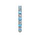 5 - Joyce 3.00 mm Blue Topaz and Lab Grown Diamond Eternity Band 