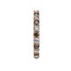 5 - Joyce 3.00 mm Smoky Quartz and Lab Grown Diamond Eternity Band 