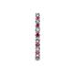 6 - Joyce 2.30 mm Rhodolite Garnet and Lab Grown Diamond Eternity Band 