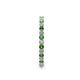 5 - Joyce 2.00 mm Green Garnet and Lab Grown Diamond Eternity Band 