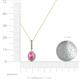 4 - Glenn Petite Pink Sapphire and Diamond Womens Halo Pendant 