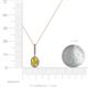 4 - Glenn Petite Yellow Sapphire and Diamond Womens Halo Pendant 