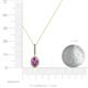 4 - Glenn Petite Amethyst and Diamond Womens Halo Pendant 