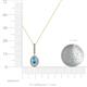 4 - Glenn Petite Blue Topaz and Diamond Womens Halo Pendant 