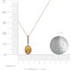 4 - Glenn Petite Citrine and Diamond Womens Halo Pendant 