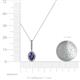 4 - Glenn Petite Iolite and Diamond Womens Halo Pendant 
