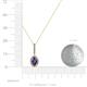4 - Glenn Petite Iolite and Diamond Womens Halo Pendant 