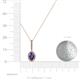 4 - Glenn Petite Iolite and Diamond Womens Halo Pendant 