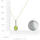 4 - Glenn Petite Peridot and Diamond Womens Halo Pendant 