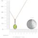 4 - Glenn Petite Peridot and Diamond Womens Halo Pendant 