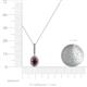 4 - Glenn Petite Red Garnet and Diamond Womens Halo Pendant 