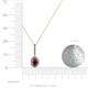 4 - Glenn Petite Red Garnet and Diamond Womens Halo Pendant 