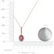 4 - Glenn Petite Rhodolite Garnet and Diamond Womens Halo Pendant 