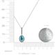 4 - Glenn Petite London Blue Topaz and Diamond Womens Halo Pendant 