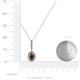 4 - Glenn Petite Smoky Quartz and Diamond Womens Halo Pendant 