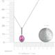 4 - Glenn Petite Pink Sapphire and Diamond Womens Halo Pendant 