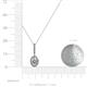 4 - Glenn Petite Diamond Womens Halo Pendant 