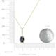 4 - Glenn Petite Blue Sapphire and Diamond Womens Halo Pendant 