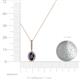 4 - Glenn Petite Blue Sapphire and Diamond Womens Halo Pendant 