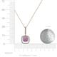 5 - Rosalyn Amethyst and Diamond Halo Pendant 