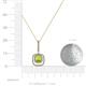 5 - Rosalyn Peridot and Diamond Halo Pendant 