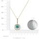 5 - Rosalyn London Blue Topaz and Diamond Halo Pendant 