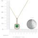 5 - Rosalyn Emerald and Diamond Halo Pendant 