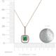 5 - Rosalyn Emerald and Diamond Halo Pendant 